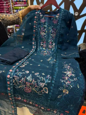 Premium Organza Embroidered Party Dress